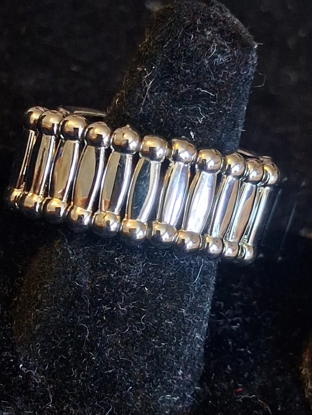 Paparazzi Women’s Silvertone Multi-Band Ring with Black and Clear Stones